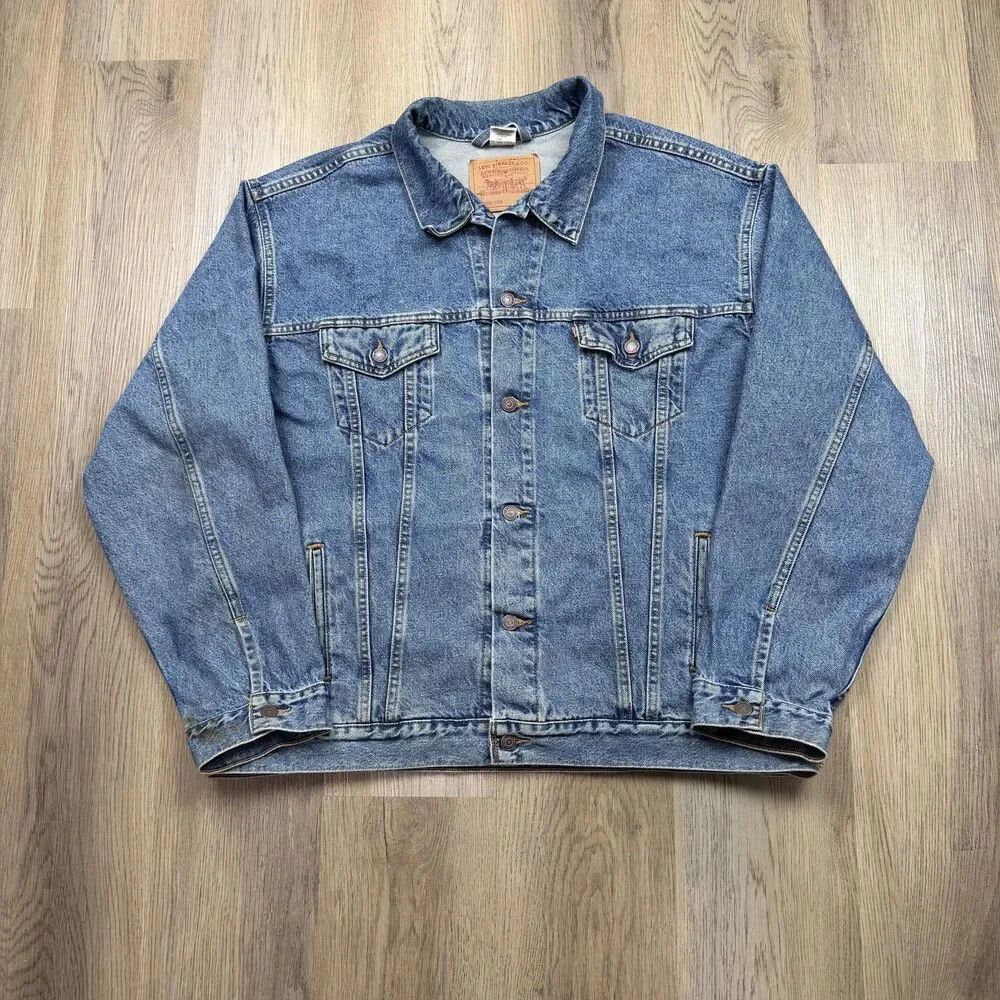 Vintage Levi's Jacket Mens 2XL Blue Denim Buttons 90s Trucker 70507-0389